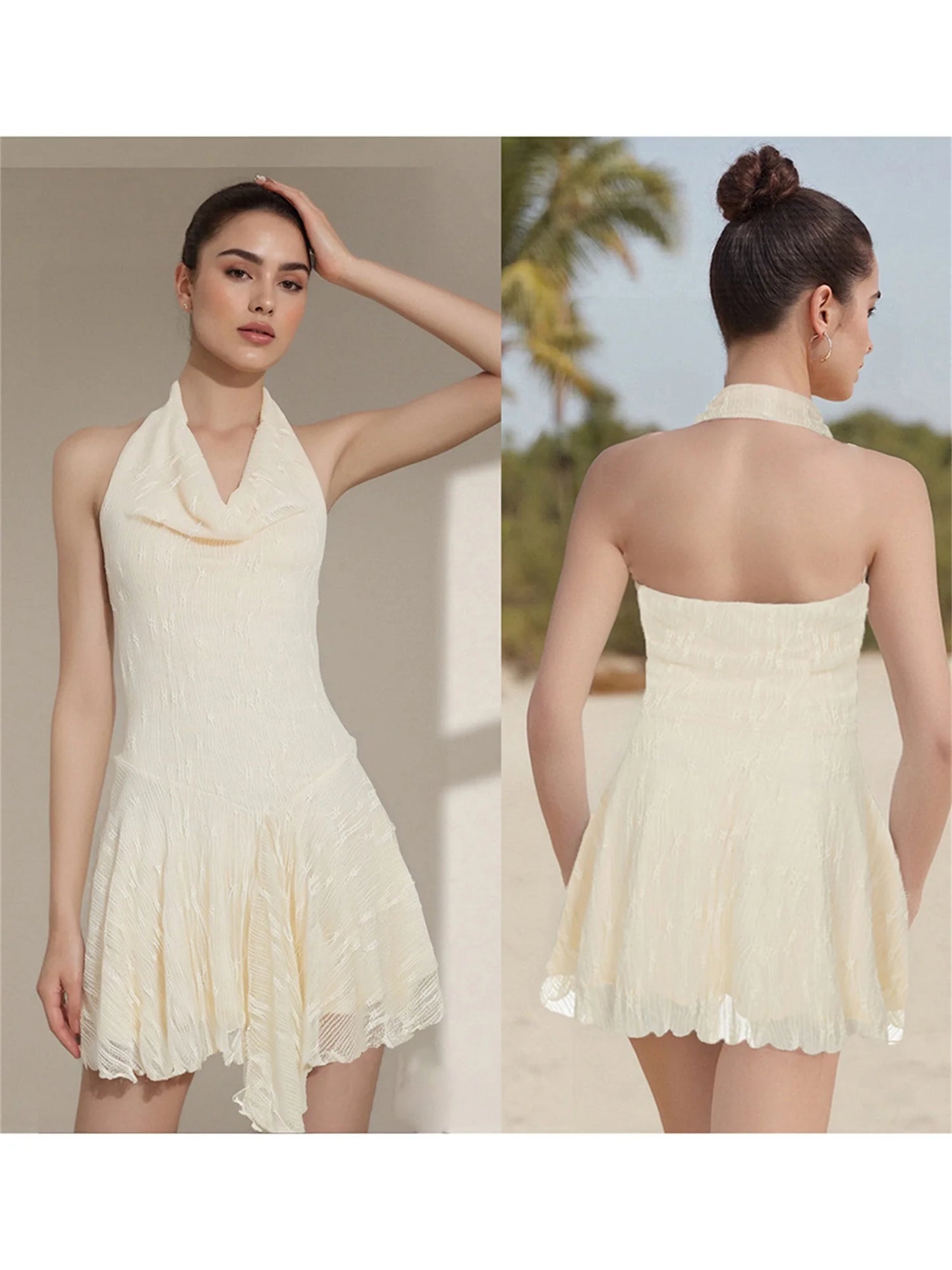 Chic Cowl Elegance Mini Dress