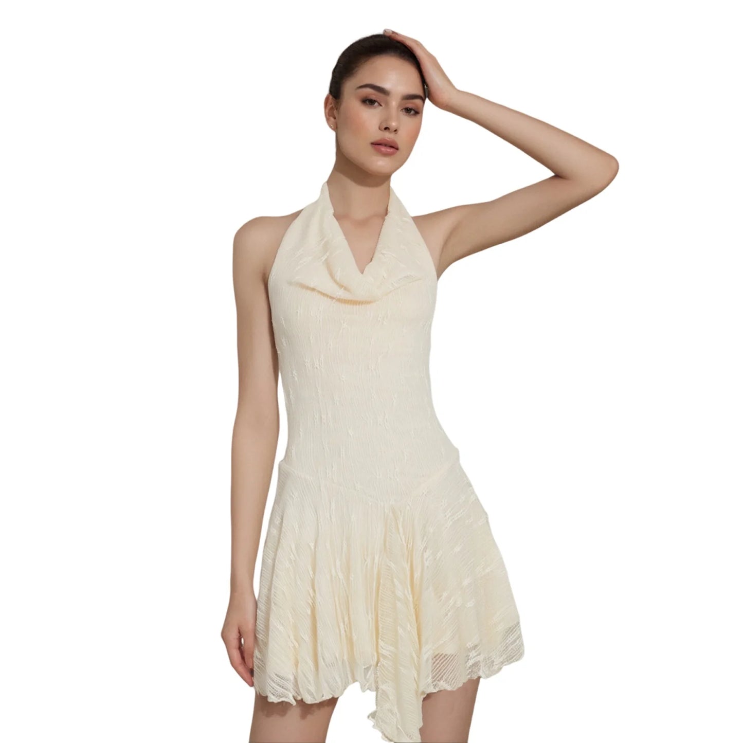 Chic Cowl Elegance Mini Dress